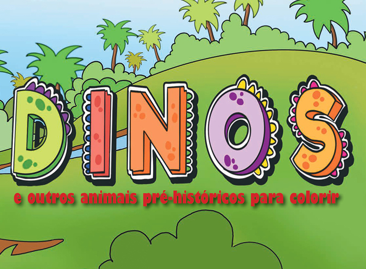 Dino e outros animais pré-históricos para colori